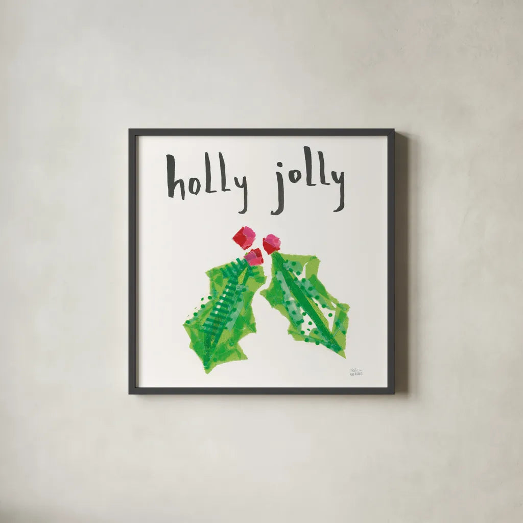 Joyful Season II by Melissa Averinos. Shown in a sleek black glass frame for a contemporary gallery look. Available as an archival giclee rolled canvas, fine art paper, or poster print. SKU 35343a.