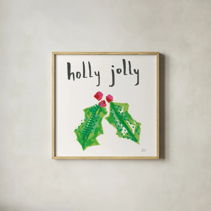 Joyful Season II by Melissa Averinos. Shown in a natural wood glass frame for a timeless modern aesthetic. Available as an archival giclee rolled canvas, fine art paper, or poster print. SKU 35343a.