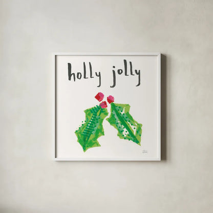 Joyful Season II by Melissa Averinos. Shown in a crisp white glass frame for a clean and minimalist style. Available as an archival giclee rolled canvas, fine art paper, or poster print. SKU 35343a.