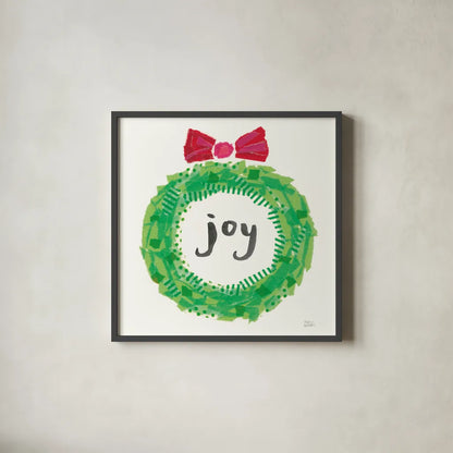 Joyful Season IV by Melissa Averinos. Shown in a sleek black glass frame for a contemporary gallery look. Available as an archival giclee rolled canvas, fine art paper, or poster print. SKU 35345a.