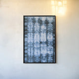 Kanari II Indigo by Melissa Averinos. shown as a paper print in a black flame. Available as a archival giclee rolled canvas, fine art paper, or poster print. SKU 43114h.