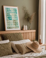 Kanari III by Melissa Averinos. shown as a paper print in a natural frame. Available as a archival giclee rolled canvas, fine art paper, or poster print. SKU 42876h.