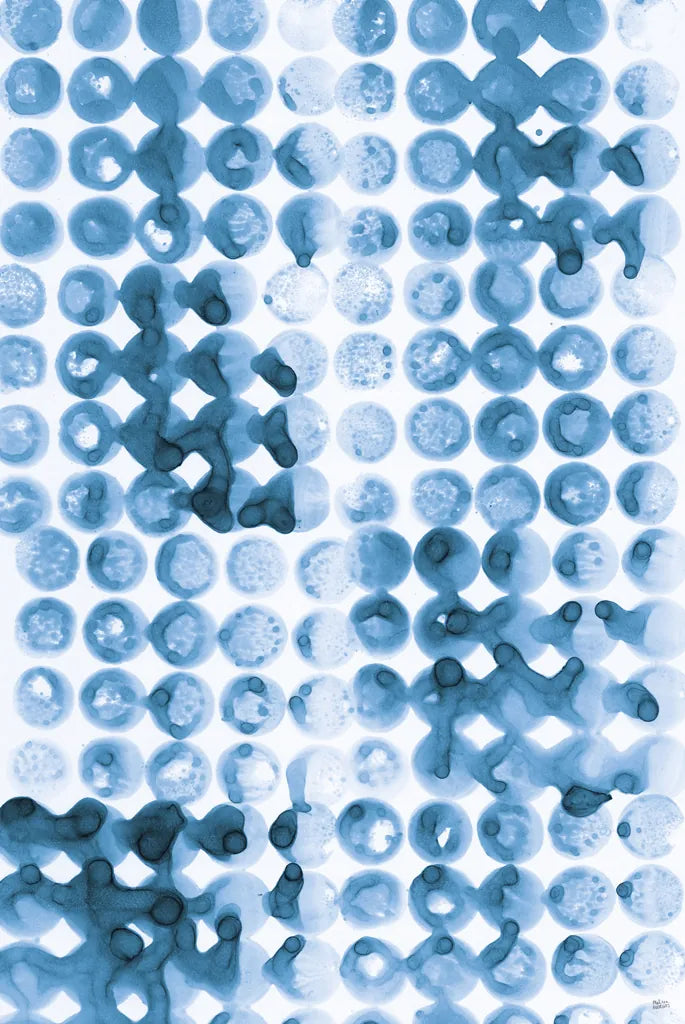 Kanari III Indigo by Melissa Averinos. SKU 43115h. Archival Giclee Fine art print for wall decor.