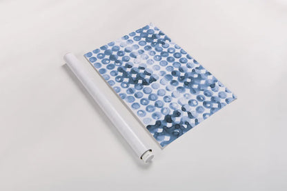 Kanari III Indigo by Melissa Averinos. shown as a rolled paper print. Available as archival giclee rolled canvas, fine art paper, or poster print. SKU 43115h.