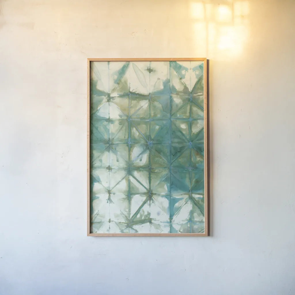 Kanari IV by Melissa Averinos. shown as a paper print in a natural frame. Available as a archival giclee rolled canvas, fine art paper, or poster print. SKU 42877h.