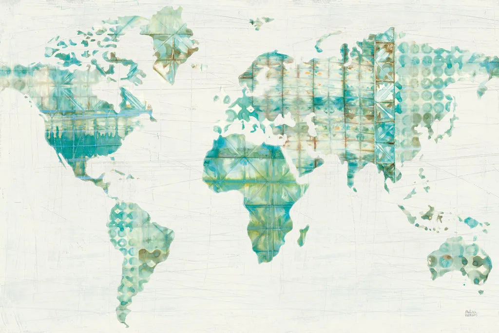 Kanari Map by Melissa Averinos. SKU 43215i. Archival Giclee Fine art print for wall decor.