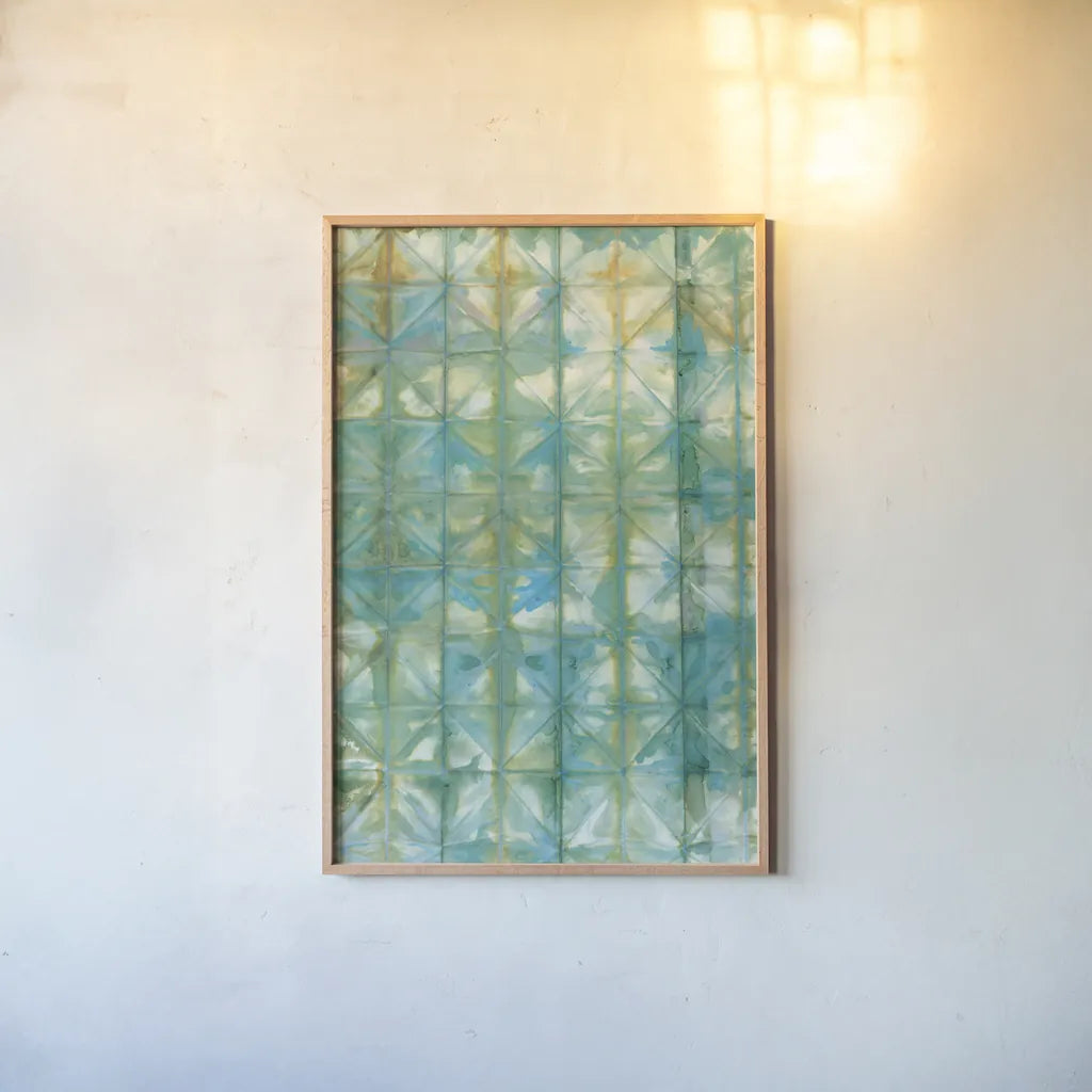 Kanari V by Melissa Averinos. shown as a paper print in a natural frame. Available as a archival giclee rolled canvas, fine art paper, or poster print. SKU 42878h.
