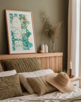Kanari VI by Melissa Averinos. shown as a paper print in a natural frame. Available as a archival giclee rolled canvas, fine art paper, or poster print. SKU 42879h.