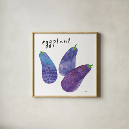 Kitchen Garden I by Melissa Averinos. Shown in a natural wood glass frame for a timeless modern aesthetic. Available as an archival giclee rolled canvas, fine art paper, or poster print. SKU 33384a.