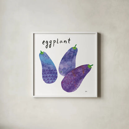Kitchen Garden I by Melissa Averinos. Shown in a crisp white glass frame for a clean and minimalist style. Available as an archival giclee rolled canvas, fine art paper, or poster print. SKU 33384a.