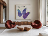 Kitchen Garden I Cream by Melissa Averinos. Shown as extra-large giant wall art in a modern living room. Available as an archival giclee rolled canvas, fine art paper, or poster print. SKU 35522a.