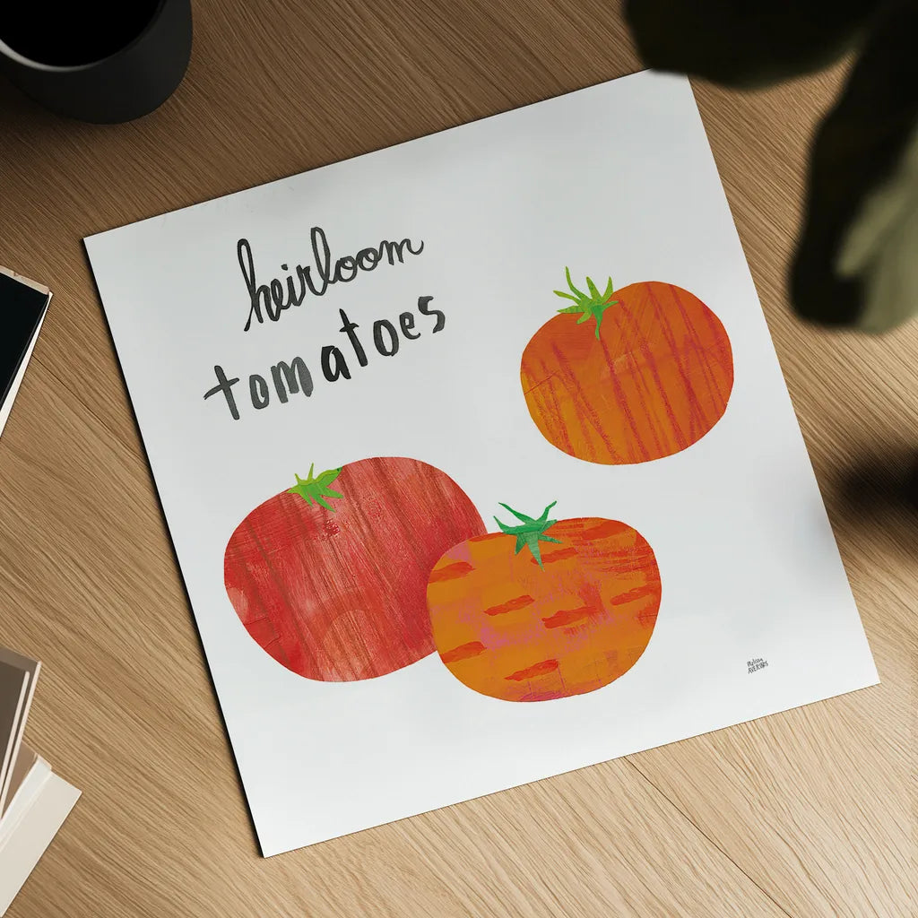 Kitchen Garden II by Melissa Averinos. Shown as a detailed flat fine art print, highlighting archival giclee quality. Available as an archival giclee rolled canvas, fine art paper, or poster print. SKU 33385a.