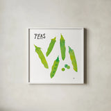 Kitchen Garden III by Melissa Averinos. Shown in a crisp white glass frame for a clean and minimalist style. Available as an archival giclee rolled canvas, fine art paper, or poster print. SKU 33386a.