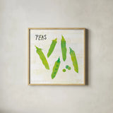 Kitchen Garden III Cream by Melissa Averinos. Shown in a natural wood glass frame for a timeless modern aesthetic. Available as an archival giclee rolled canvas, fine art paper, or poster print. SKU 35524a.