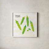 Kitchen Garden III Cream by Melissa Averinos. Shown in a crisp white glass frame for a clean and minimalist style. Available as an archival giclee rolled canvas, fine art paper, or poster print. SKU 35524a.