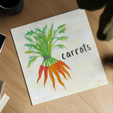 Kitchen Garden IV Cream by Melissa Averinos. Shown as a detailed flat fine art print, highlighting archival giclee quality. Available as an archival giclee rolled canvas, fine art paper, or poster print. SKU 35525a.