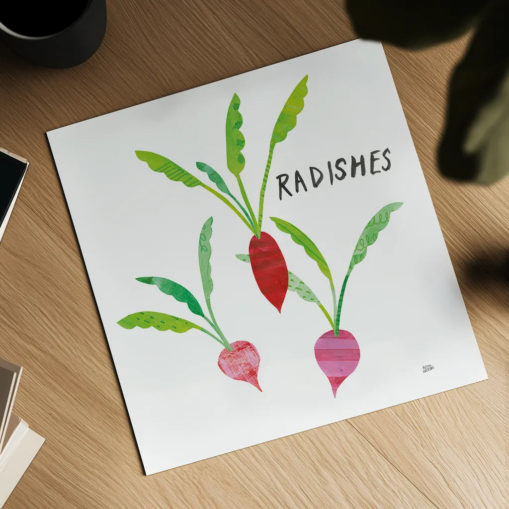 Kitchen Garden VI by Melissa Averinos. Shown as a detailed flat fine art print, highlighting archival giclee quality. Available as an archival giclee rolled canvas, fine art paper, or poster print. SKU 33389a.