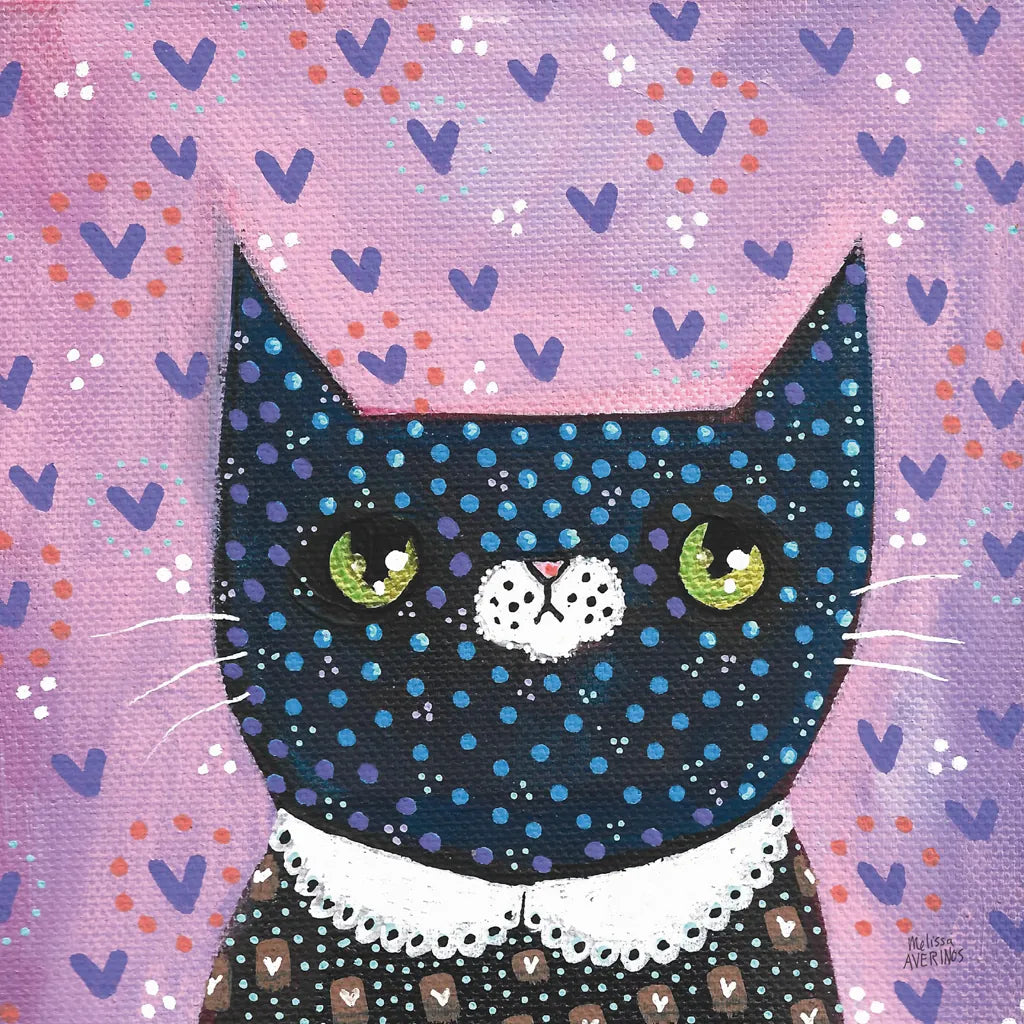 Kooky Cat I by Melissa Averinos. SKU 86836a. Archival Giclee Fine art print for wall decor.