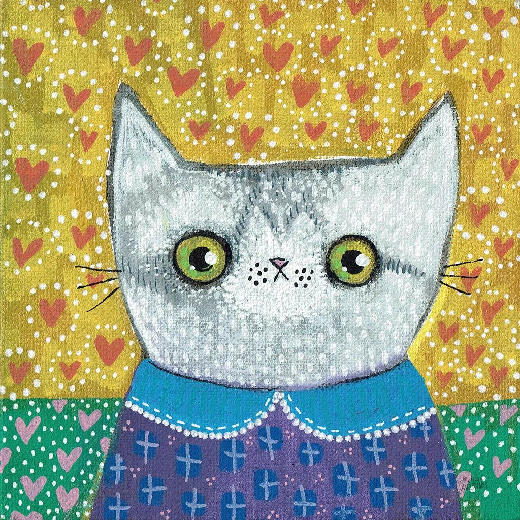 Kooky Cat II by Melissa Averinos. SKU 86837a. Archival Giclee Fine art print for wall decor.