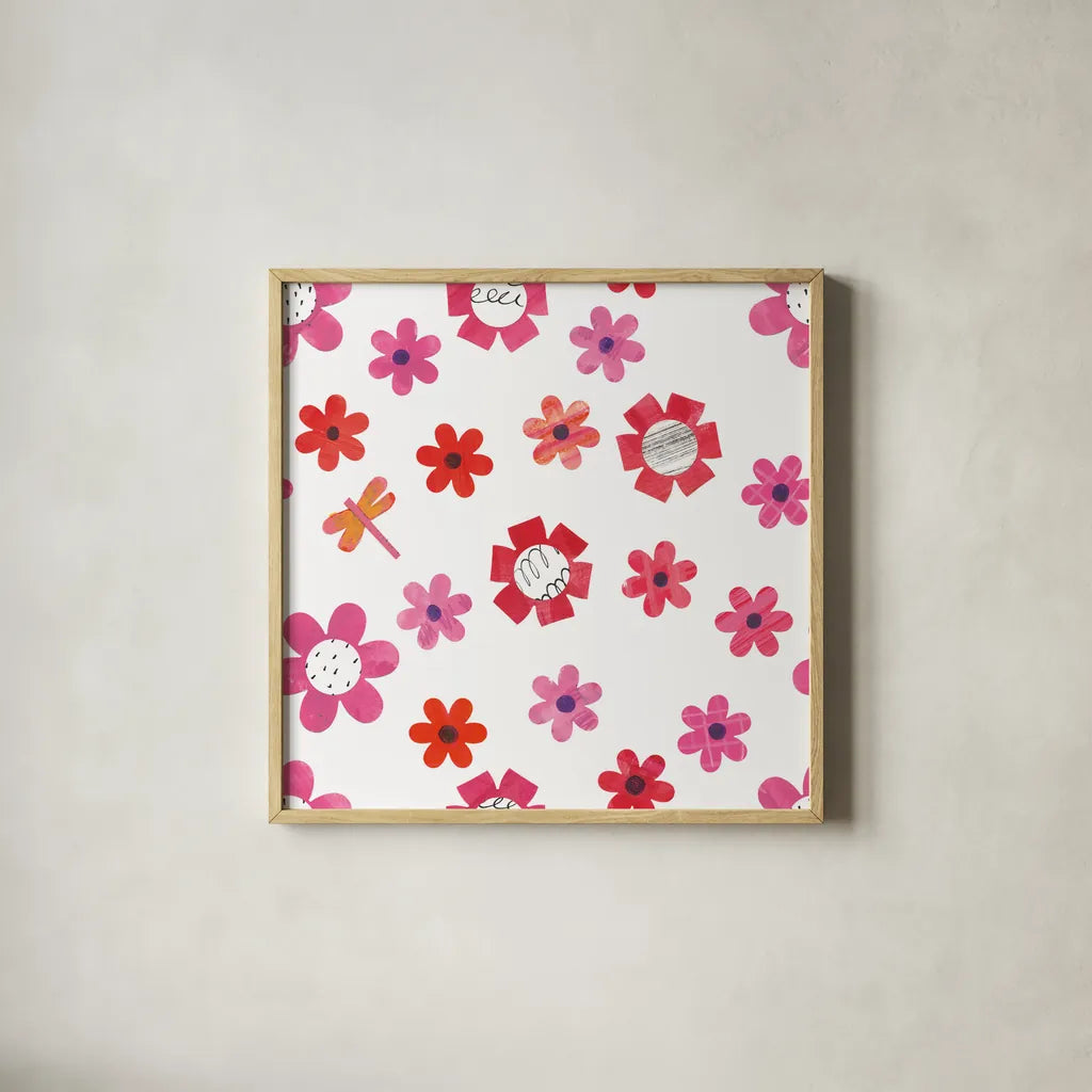 Love Words Pattern VI by Melissa Averinos. Shown in a natural wood glass frame for a timeless modern aesthetic. Available as an archival giclee rolled canvas, fine art paper, or poster print. SKU 39745a.