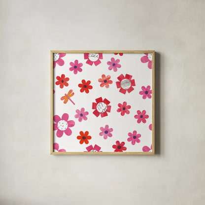 Love Words Pattern VI by Melissa Averinos. Shown in a natural wood glass frame for a timeless modern aesthetic. Available as an archival giclee rolled canvas, fine art paper, or poster print. SKU 39745a.