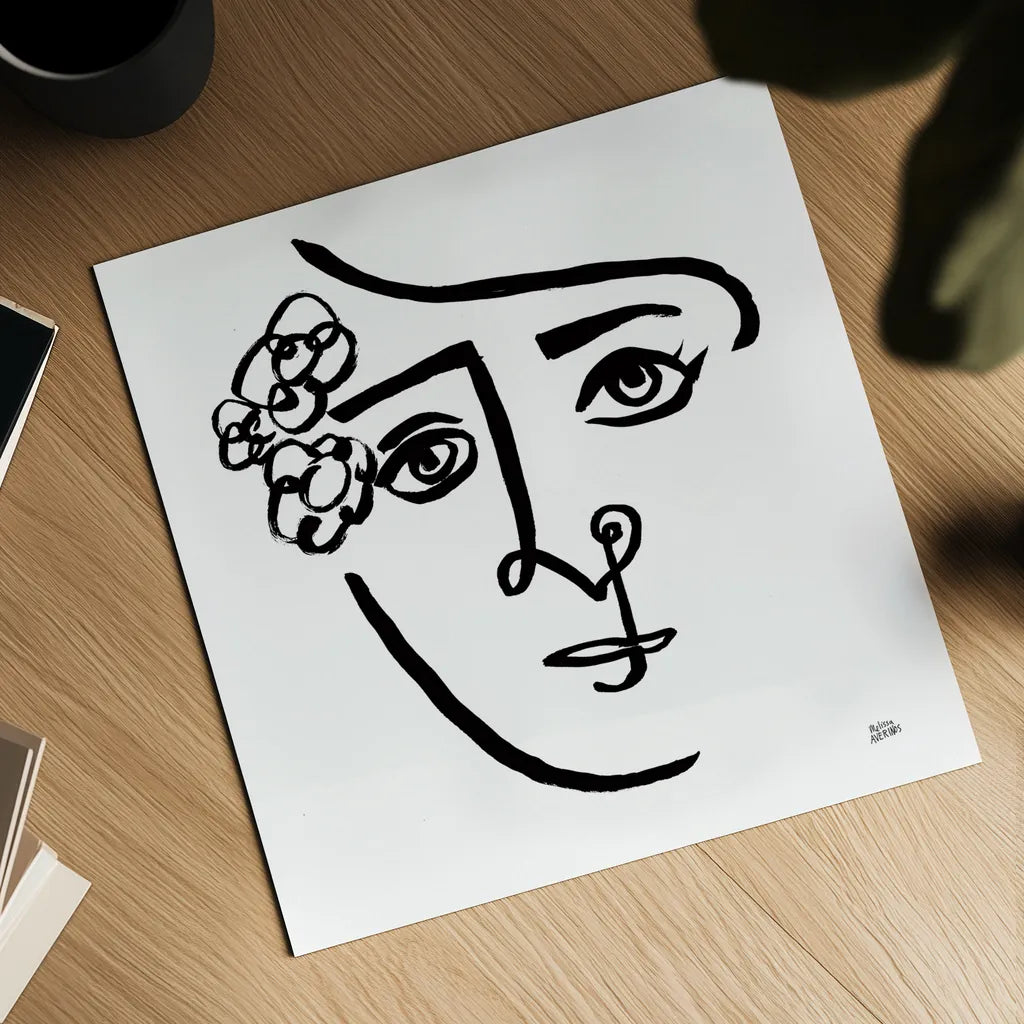 Making Faces III Crop by Melissa Averinos. Shown as a detailed flat fine art print, highlighting archival giclee quality. Available as an archival giclee rolled canvas, fine art paper, or poster print. SKU 54521a.