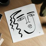 Making Faces V Crop by Melissa Averinos. Shown as a detailed flat fine art print, highlighting archival giclee quality. Available as an archival giclee rolled canvas, fine art paper, or poster print. SKU 54523a.