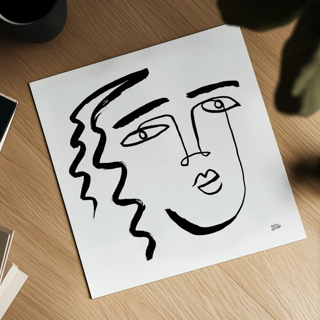 Making Faces V Crop by Melissa Averinos. Shown as a detailed flat fine art print, highlighting archival giclee quality. Available as an archival giclee rolled canvas, fine art paper, or poster print. SKU 54523a.