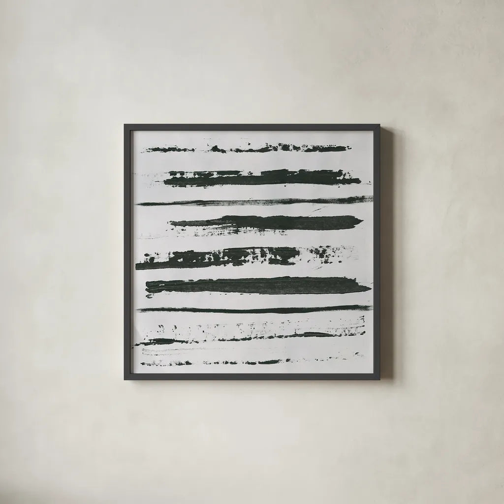 Markmaking Elements 3 by Melissa Averinos. Shown in a sleek black glass frame for a contemporary gallery look. Available as an archival giclee rolled canvas, fine art paper, or poster print. SKU 28963a.