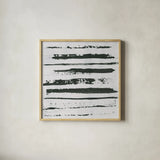 Markmaking Elements 3 by Melissa Averinos. Shown in a natural wood glass frame for a timeless modern aesthetic. Available as an archival giclee rolled canvas, fine art paper, or poster print. SKU 28963a.