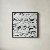 Markmaking Elements I by Melissa Averinos. Shown in a sleek black glass frame for a contemporary gallery look. Available as an archival giclee rolled canvas, fine art paper, or poster print. SKU 28961a.