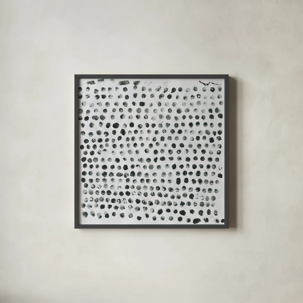 Markmaking Elements I by Melissa Averinos. Shown in a sleek black glass frame for a contemporary gallery look. Available as an archival giclee rolled canvas, fine art paper, or poster print. SKU 28961a.