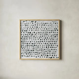 Markmaking Elements I by Melissa Averinos. Shown in a natural wood glass frame for a timeless modern aesthetic. Available as an archival giclee rolled canvas, fine art paper, or poster print. SKU 28961a.