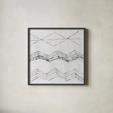 Markmaking Elements II by Melissa Averinos. Shown in a sleek black glass frame for a contemporary gallery look. Available as an archival giclee rolled canvas, fine art paper, or poster print. SKU 28962a.