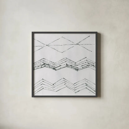 Markmaking Elements II by Melissa Averinos. Shown in a sleek black glass frame for a contemporary gallery look. Available as an archival giclee rolled canvas, fine art paper, or poster print. SKU 28962a.