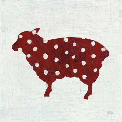 Modern Americana Farm II on White by Melissa Averinos. SKU 25271a. Archival Giclee Fine art print for wall decor.