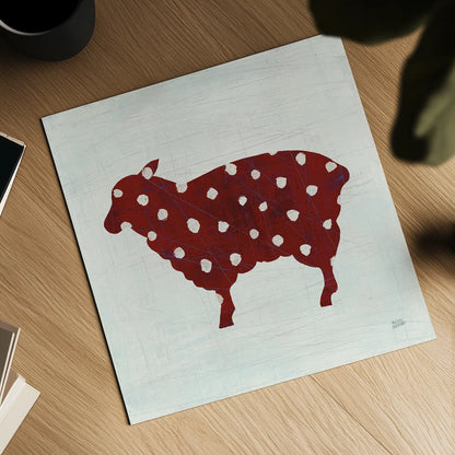 Modern Americana Farm II on White by Melissa Averinos. Shown as a detailed flat fine art print, highlighting archival giclee quality. Available as an archival giclee rolled canvas, fine art paper, or poster print. SKU 25271a.