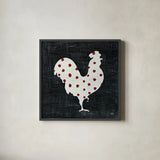 Modern Americana Farm III by Melissa Averinos. Shown in a sleek black glass frame for a contemporary gallery look. Available as an archival giclee rolled canvas, fine art paper, or poster print. SKU 25105a.
