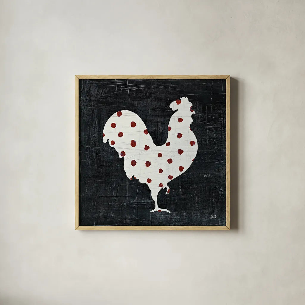 Modern Americana Farm III by Melissa Averinos. Shown in a natural wood glass frame for a timeless modern aesthetic. Available as an archival giclee rolled canvas, fine art paper, or poster print. SKU 25105a.