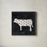 Modern Americana Farm IV by Melissa Averinos. Shown in a sleek black glass frame for a contemporary gallery look. Available as an archival giclee rolled canvas, fine art paper, or poster print. SKU 25106a.