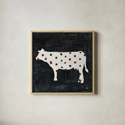 Modern Americana Farm IV by Melissa Averinos. Shown in a natural wood glass frame for a timeless modern aesthetic. Available as an archival giclee rolled canvas, fine art paper, or poster print. SKU 25106a.