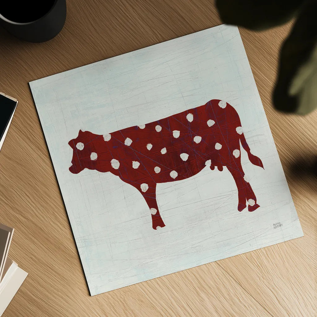 Modern Americana Farm IV on White by Melissa Averinos. Shown as a detailed flat fine art print, highlighting archival giclee quality. Available as an archival giclee rolled canvas, fine art paper, or poster print. SKU 25273a.