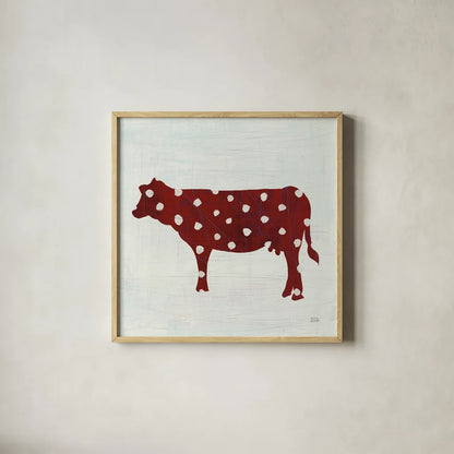 Modern Americana Farm IV on White by Melissa Averinos. Shown in a natural wood glass frame for a timeless modern aesthetic. Available as an archival giclee rolled canvas, fine art paper, or poster print. SKU 25273a.