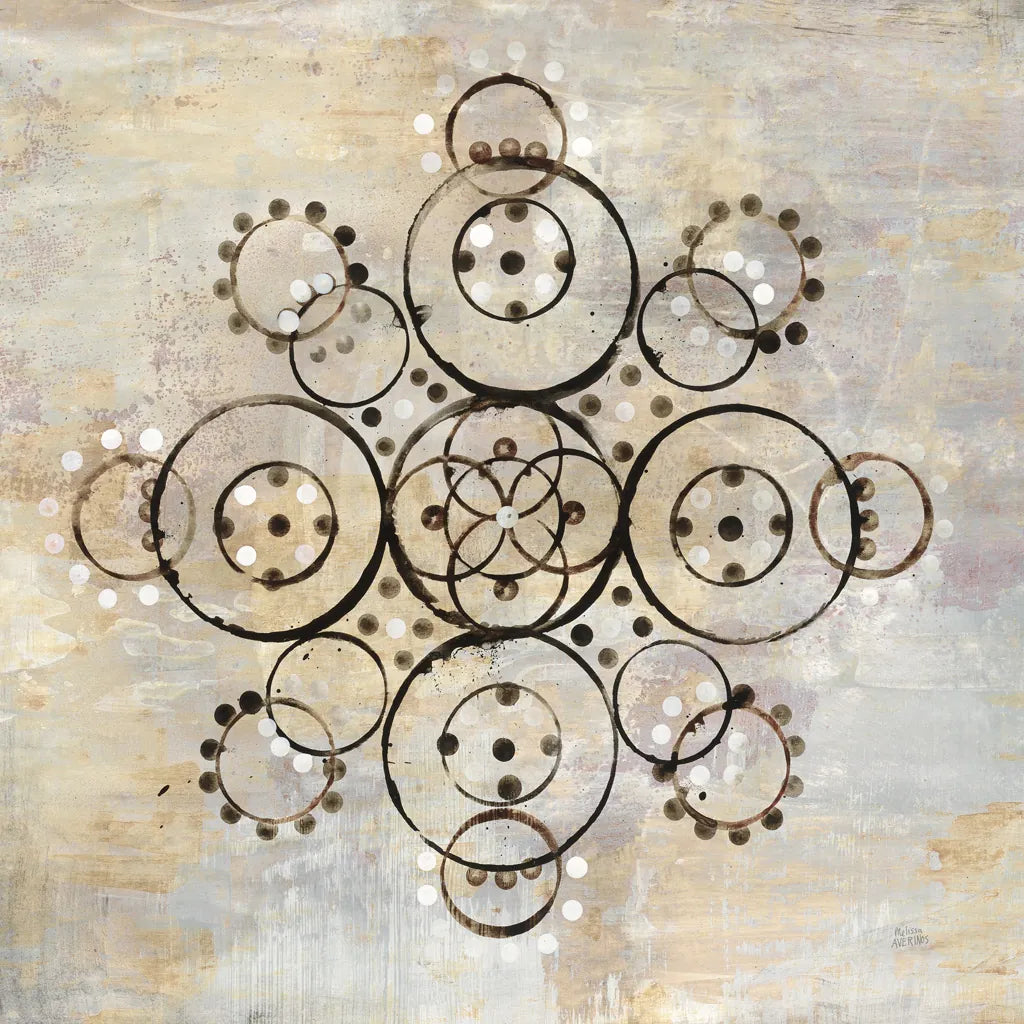 Neutral Mandala I Crop by Melissa Averinos. SKU 64582a. Archival Giclee Fine art print for wall decor.