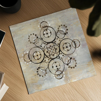 Neutral Mandala I Crop by Melissa Averinos. Shown as a detailed flat fine art print, highlighting archival giclee quality. Available as an archival giclee rolled canvas, fine art paper, or poster print. SKU 64582a.