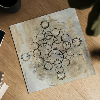 Neutral Mandala II Crop by Melissa Averinos. Shown as a detailed flat fine art print, highlighting archival giclee quality. Available as an archival giclee rolled canvas, fine art paper, or poster print. SKU 64583a.