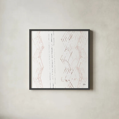 Nordic Geo II by Melissa Averinos. Shown in a sleek black glass frame for a contemporary gallery look. Available as an archival giclee rolled canvas, fine art paper, or poster print. SKU 57297a.