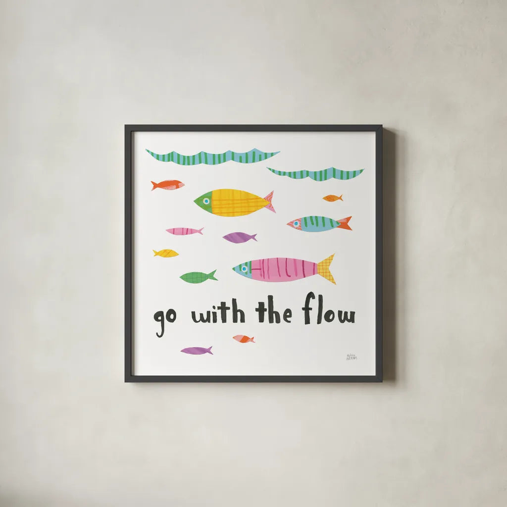 Ocean Splash II by Melissa Averinos. Shown in a sleek black glass frame for a contemporary gallery look. Available as an archival giclee rolled canvas, fine art paper, or poster print. SKU 35975a.