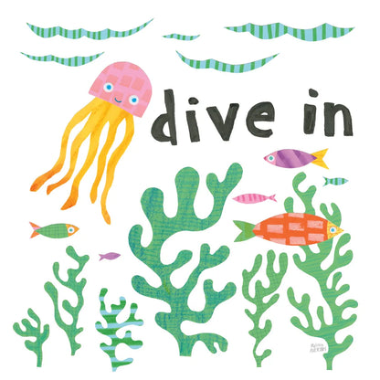 Ocean Splash III by Melissa Averinos. SKU 35976a. Archival Giclee Fine art print for wall decor.