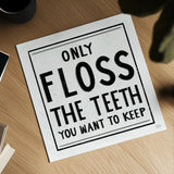 Only Floss by Melissa Averinos. Shown as a detailed flat fine art print, highlighting archival giclee quality. Available as an archival giclee rolled canvas, fine art paper, or poster print. SKU 59181a.